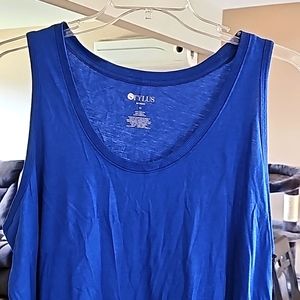 Stylus 1x blue tank top new with tags